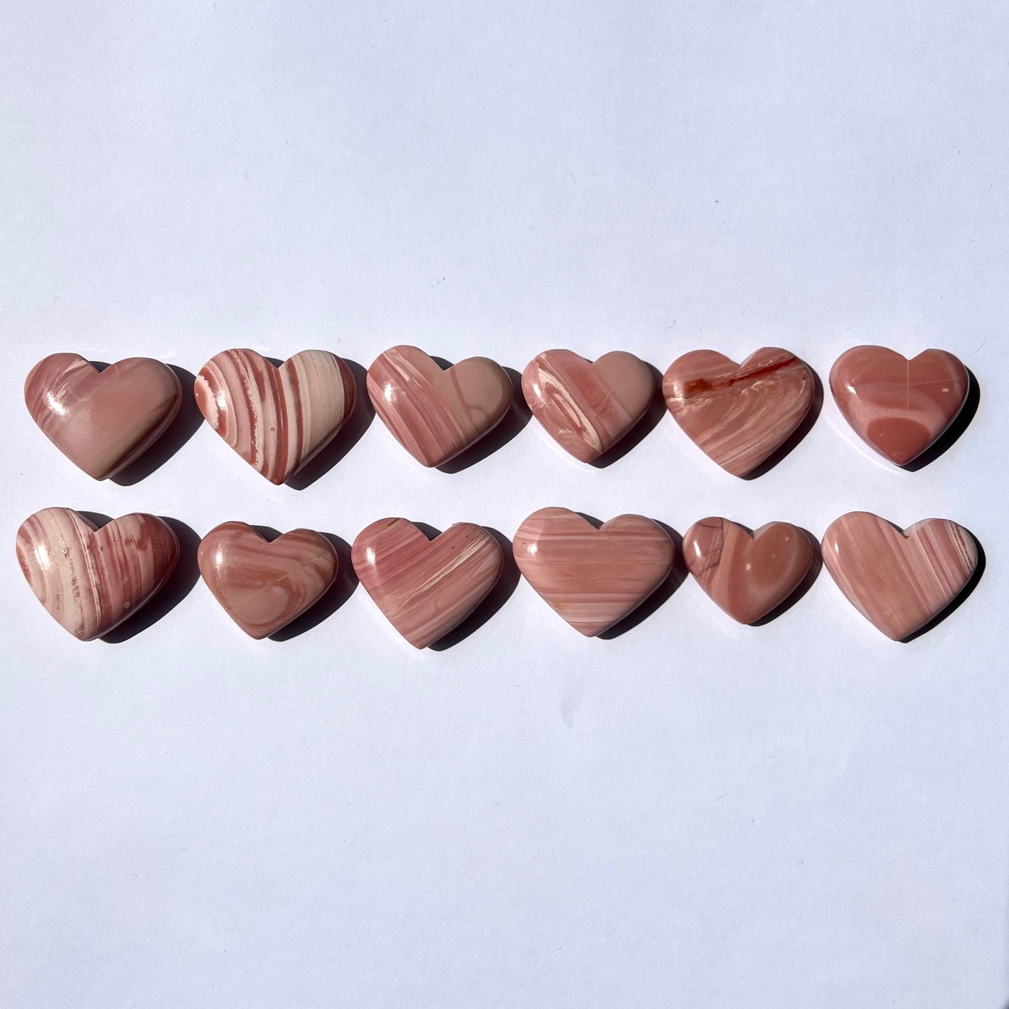 Cœur en Opale rose au choix (1 à 12)