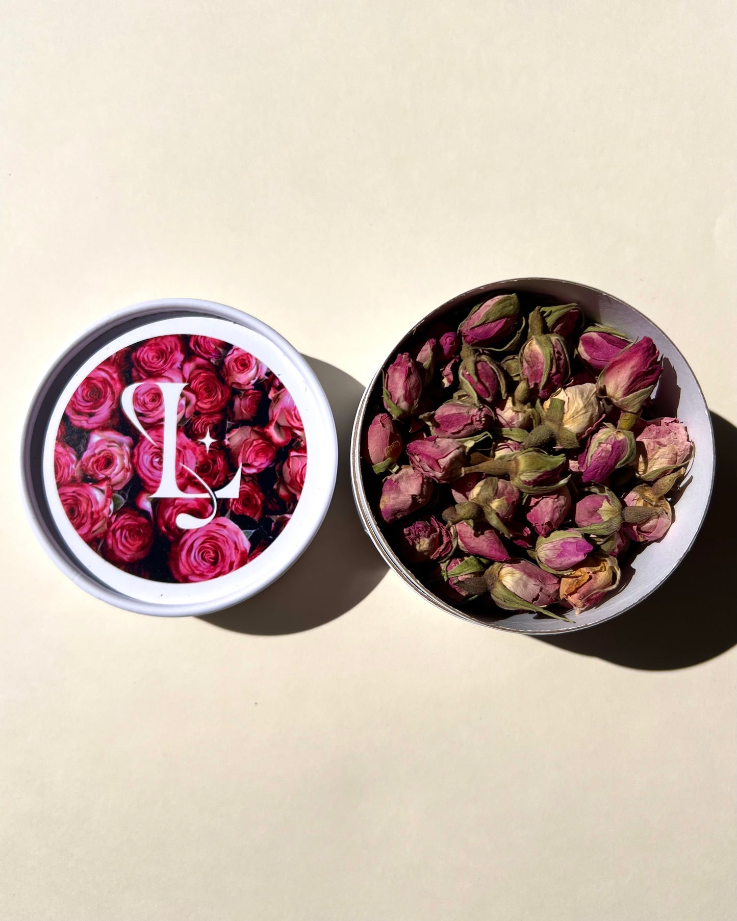 Pot de Bourgeons de Rose rose / Fleurs séchées