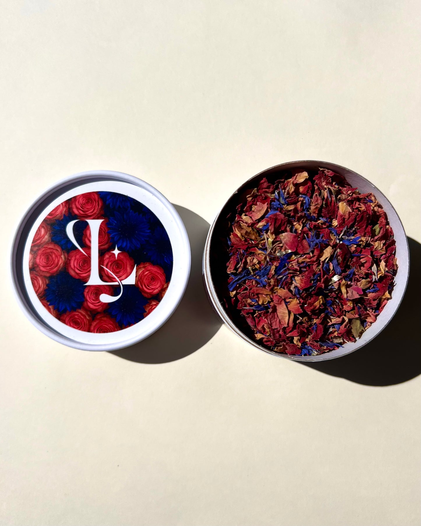 Pot de mélange Bleuet bleu et Rose / Fleurs séchées
