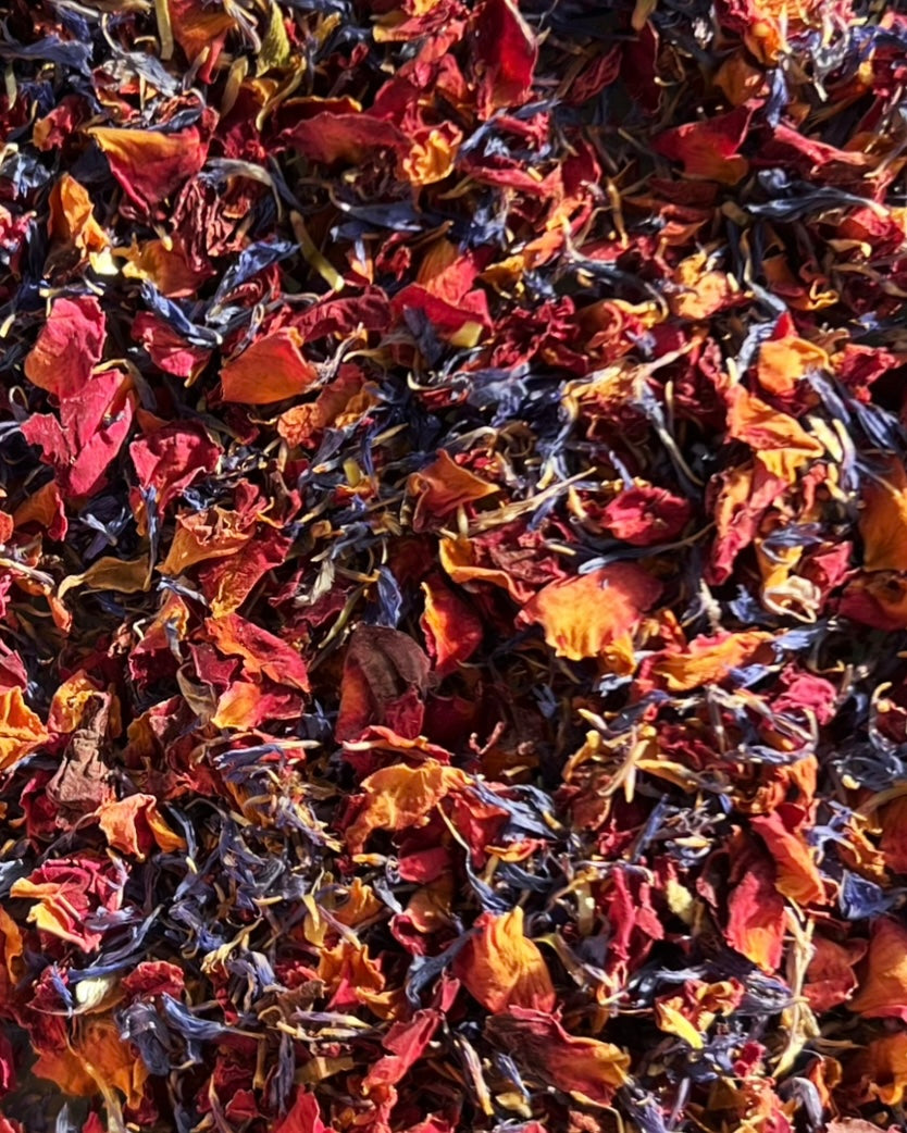 Pot de mélange Bleuet bleu et Rose / Fleurs séchées