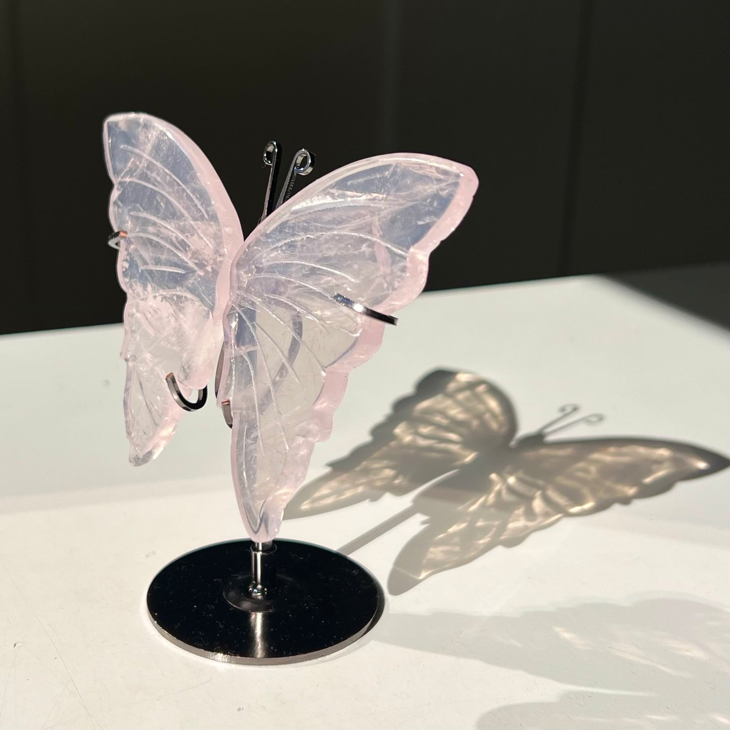 Papillon en Quartz rose 1