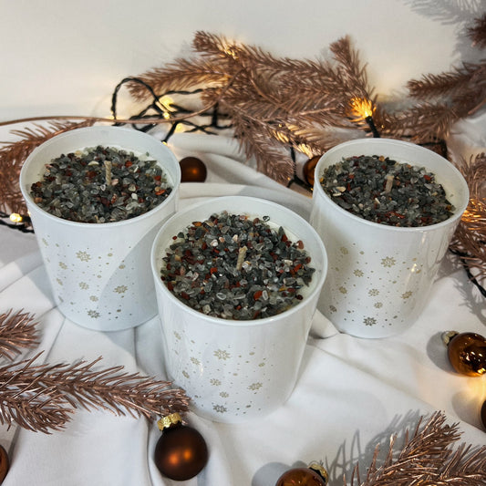 Bougie Sapin / Jaspe sanguin / Aromatisée Sapin de Noël